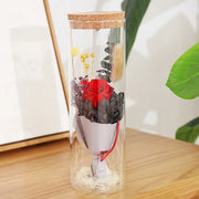 Everlasting Flower Creative Luminous Glass Wishing Bottle Decoration Valentine's Day Gift Colorful Roses - Memoriex 