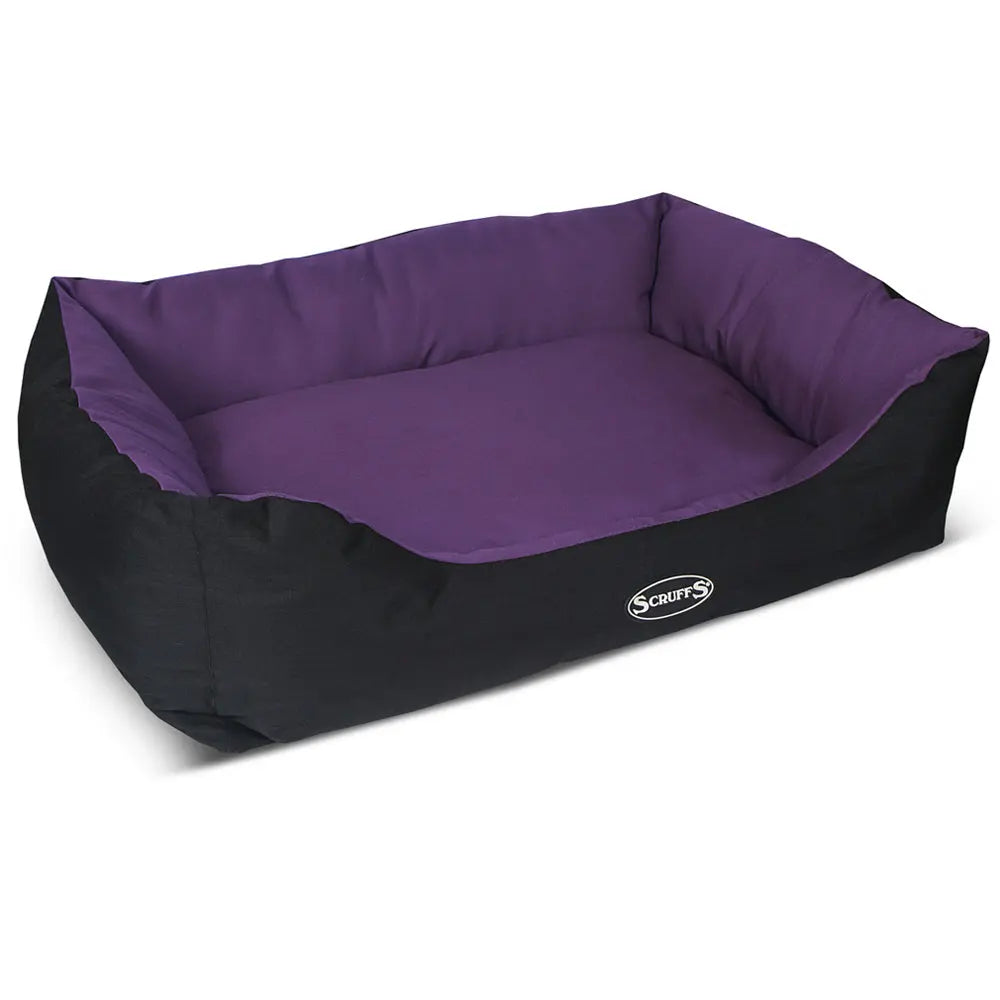 Expedition Box Dog Bed (in Chocolate Brown, Graphite Grey & Plum) by Scruffs - Memoriex