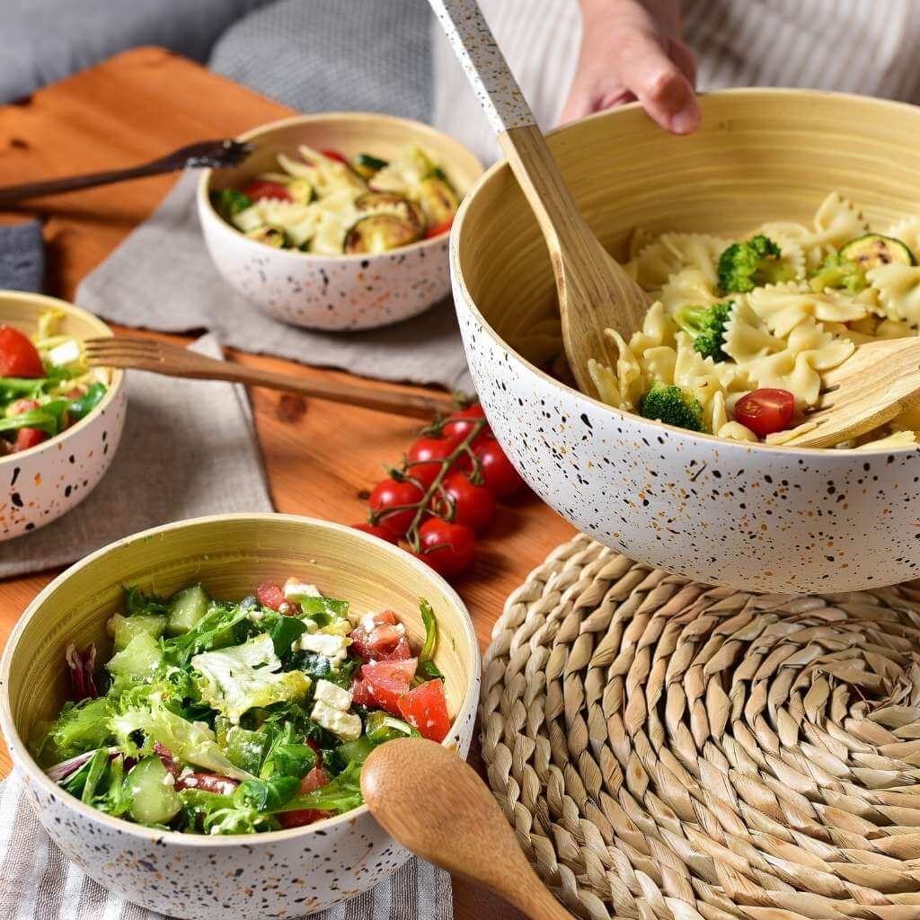 Extra Large Bamboo Salad Bowl (28cm Diameter)-4