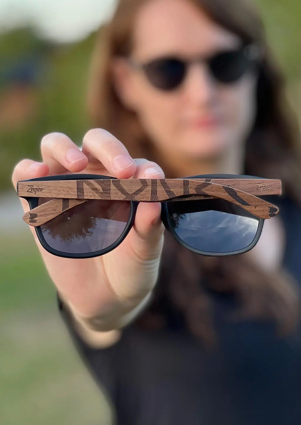 Eyewood | Engraved wooden sunglasses - Viking Runes - Norway-0