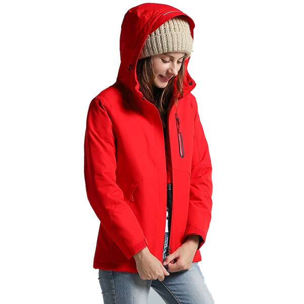 Winter USB Infrared Heating Cotton Men Women Jacket Outdoor Camping Windproof Windbreaker Hiking Climbing Fleece Coat - Memoriex