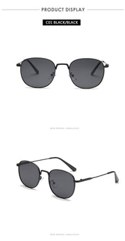 New Retro Small Frame Sunglasses Men And Women Trend Metal Square Wild Sunglasses - Memoriex