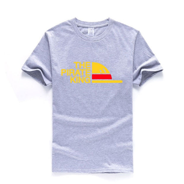 One Piece T Shirt Men The Pirate King T Shirt Mens Luffy Tshirt Summer Tees Japanese Anime Cotton Short Sleeve - Memoriex