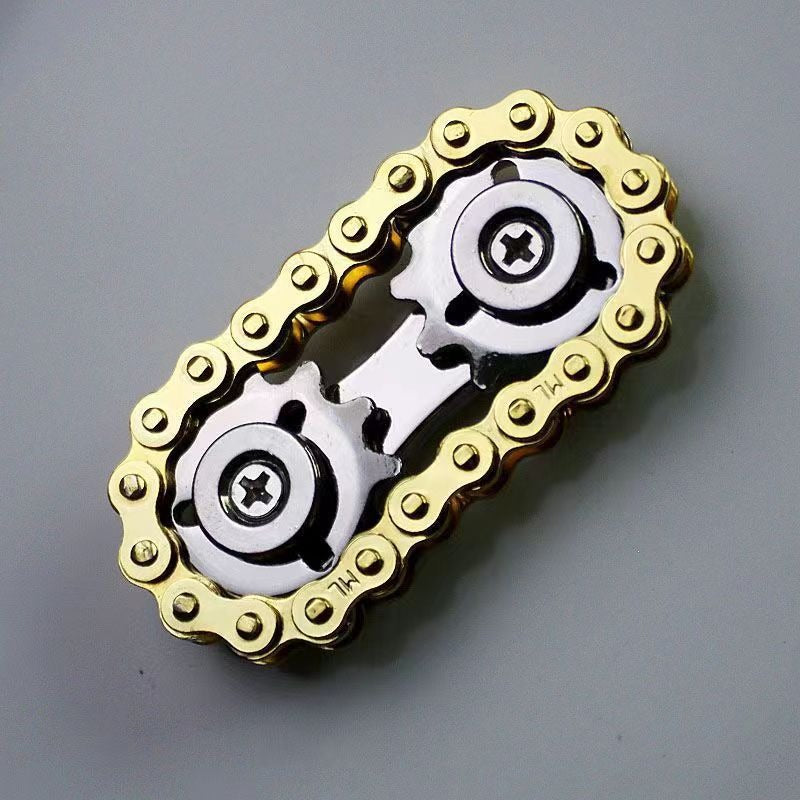 Gear car chain fidgets spinner gyro chain decompression gyro fun metal fingertips gyro toy for adult boy - Memoriex 