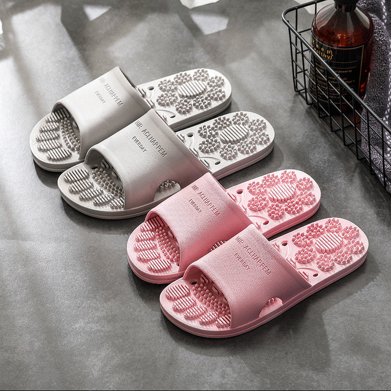 Home Bathroom Non-slip Indoor Slippers Supermarket Hotel Men's And Women's Massage House Soft Foams Slippers - Memoriex 