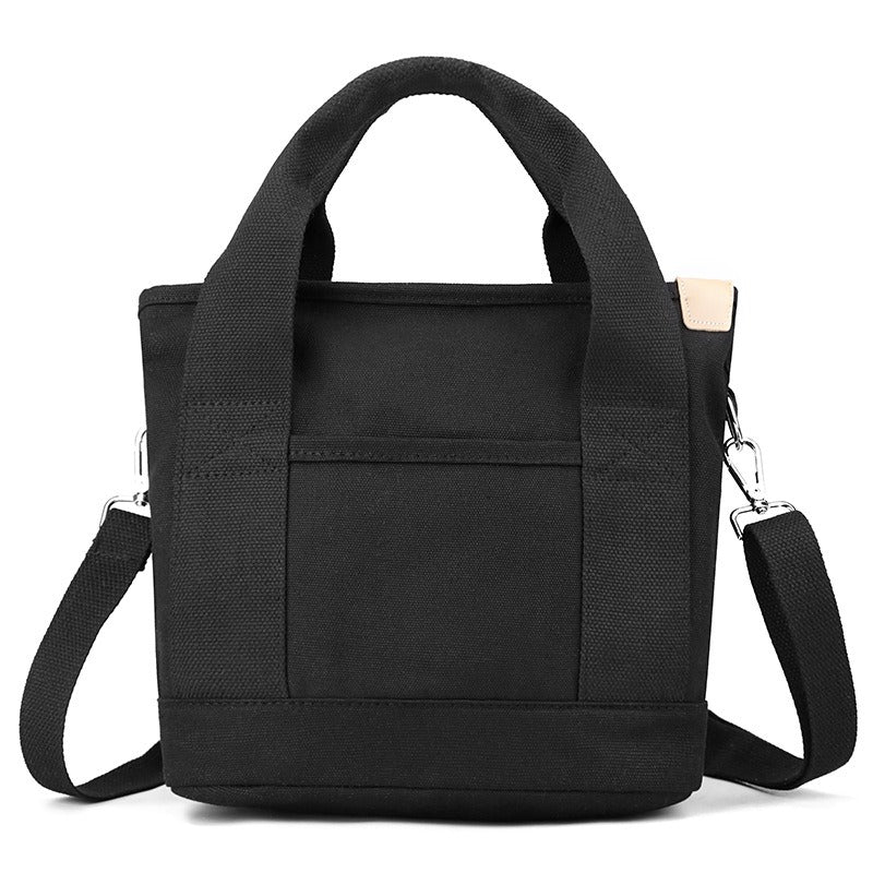 Canvas bag casual versatile shoulder bag ladies fashion commuter bag multi-function messenger bag trendy handbag - Memoriex 