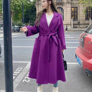 Cashmere Woollen Long coat | Fur Jackets Ladies | Trench coats - Memoriex