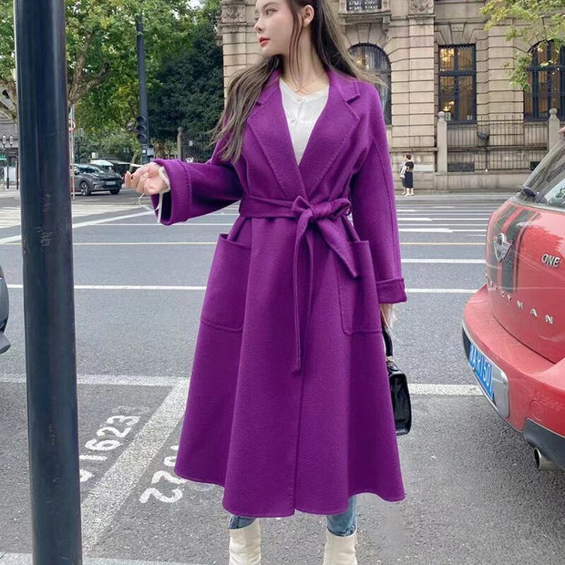 Cashmere Woollen Long coat | Fur Jackets Ladies | Trench coats - Memoriex