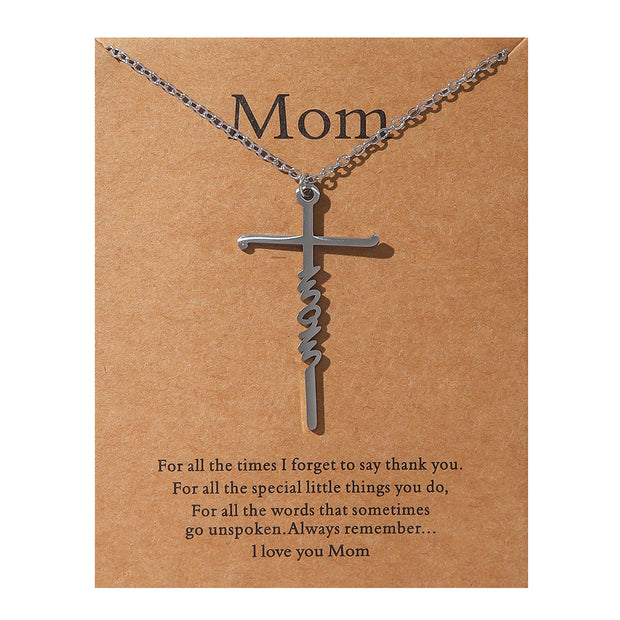 Faith Religious Gift Stainless Steel Cross Collarbone Chain Sweater Chain - Memoriex