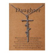 Faith Religious Gift Stainless Steel Cross Collarbone Chain Sweater Chain - Memoriex