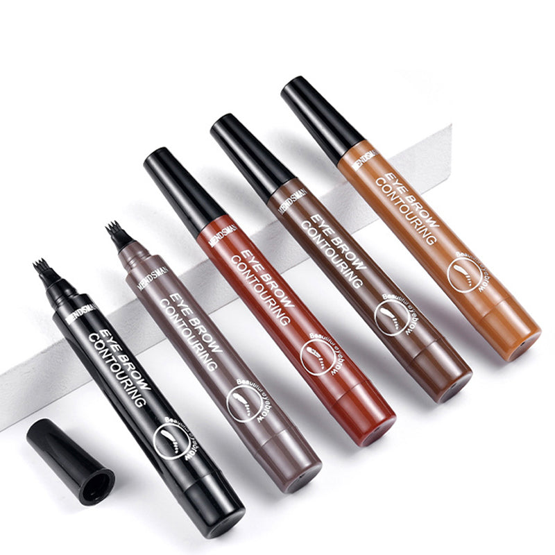 Long Lasting 5 Colors Sketch Liquid Eye Brow Pencil Waterproof Microblading Tattoo Fork Tip Eyebrow Pencil - Memoriex 