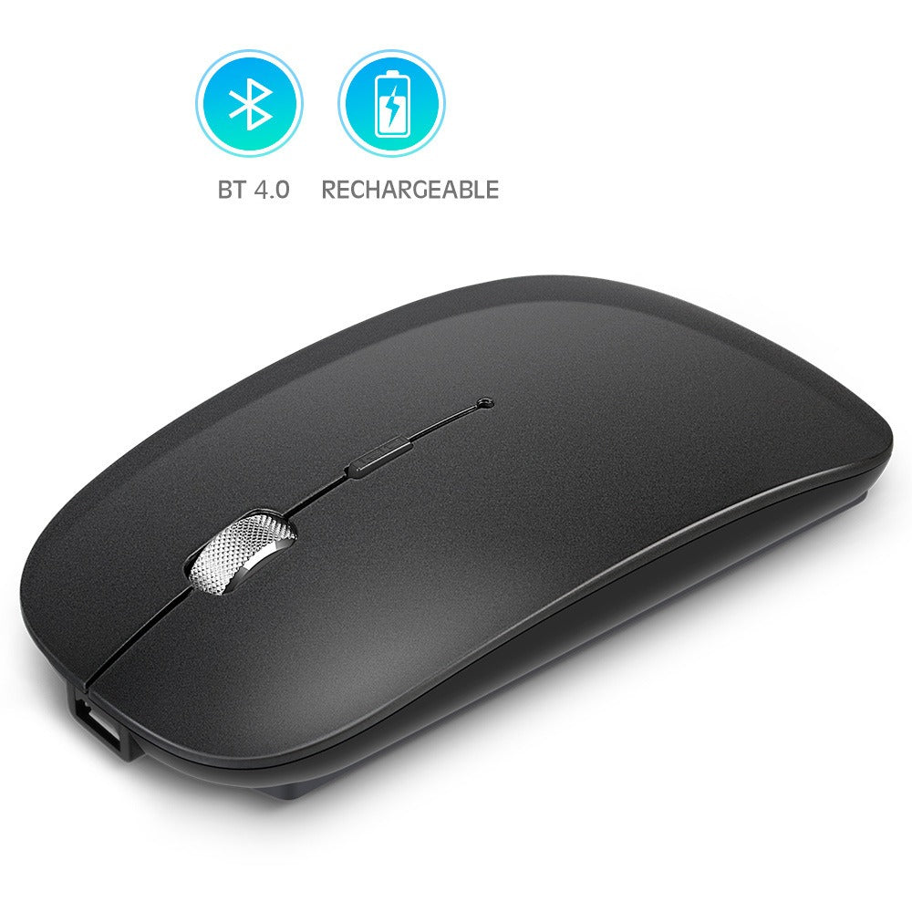 Rechargeable metal roller wireless Bluetooth mouse dual-mode mobile phone tablet wireless mouse - Memoriex 