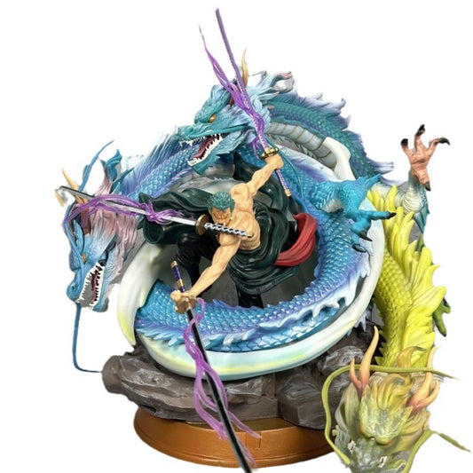 Pirate King GK Black Pearl Modified Three Dragons, Luo Luo Luo Ya Solon Super Giant Tornado Handmade Statue Model Ornament