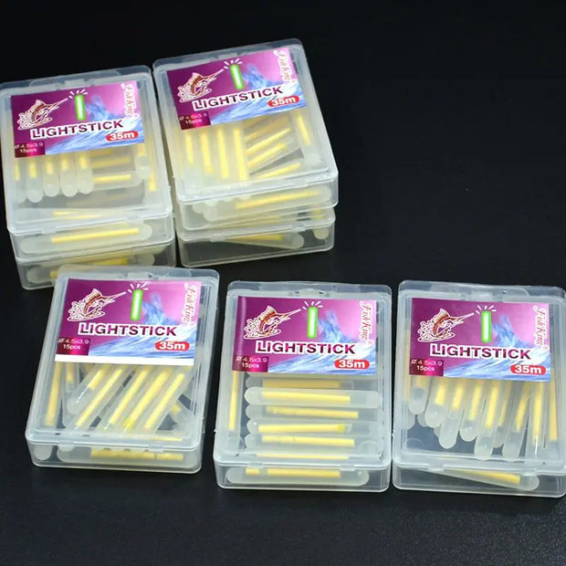 FISH KING 150pcs/lot Fishing Luminous Float 4.5*39mm Glowing Fluorescent Light Stick Night  Float For Carp - Memoriex 