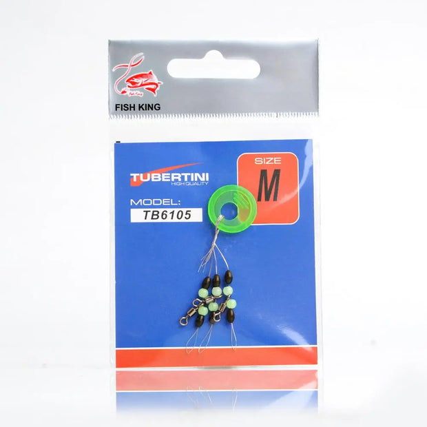 FISH KING 1PC 3 in 1 Size M Black Rubber Oval Fishing Float - Memoriex 