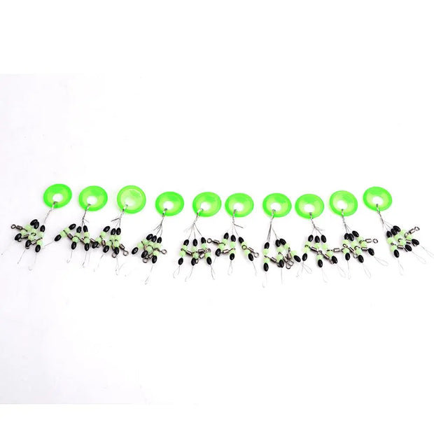 FISH KING 1PC 3 in 1 Size M Black Rubber Oval Fishing Float - Memoriex 