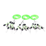 FISH KING 1PC 3 in 1 Size M Black Rubber Oval Fishing Float - Memoriex 