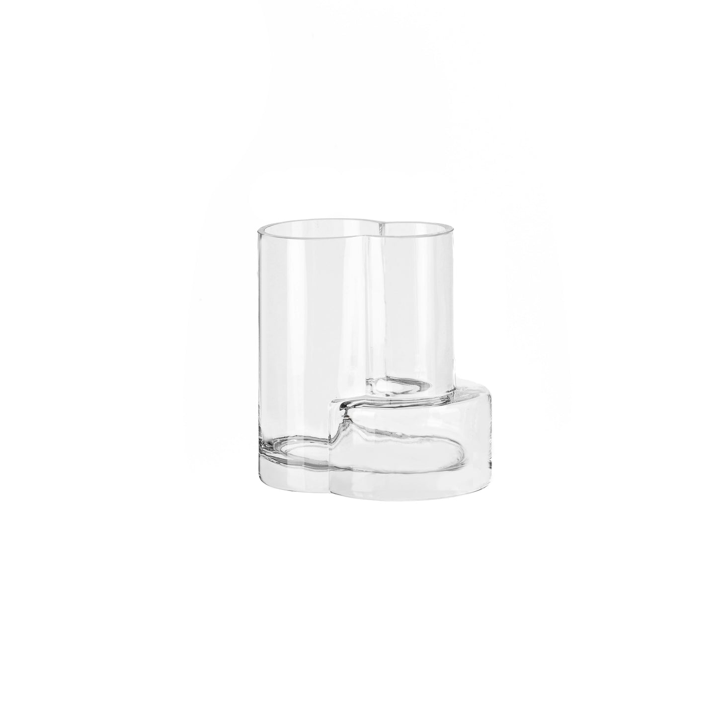 Glass vase of top innovtive design with constructivist touch, FUSIO 20 clear glass-1