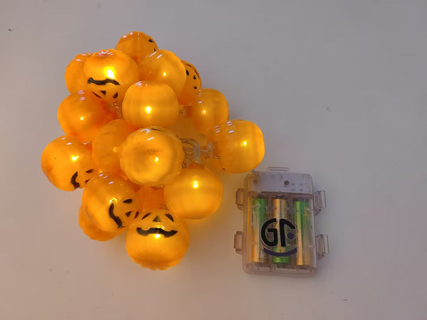 Battery Powered Halloween Grimace Pumpkin String Lights-Fairy lights for festive decoration-0