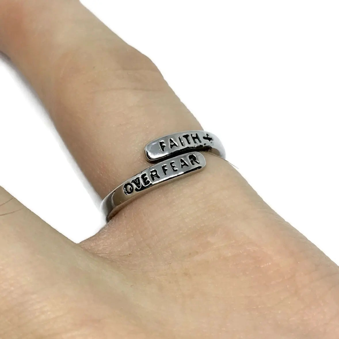 Faith Over Fear Adjustable Ring - Memoriex 