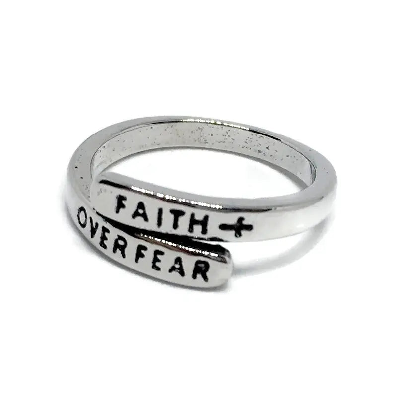 Faith Over Fear Adjustable Ring - Memoriex 