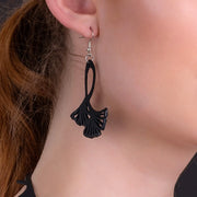 Fan Leaf Recycle Rubber Clover Earrings - Memoriex 