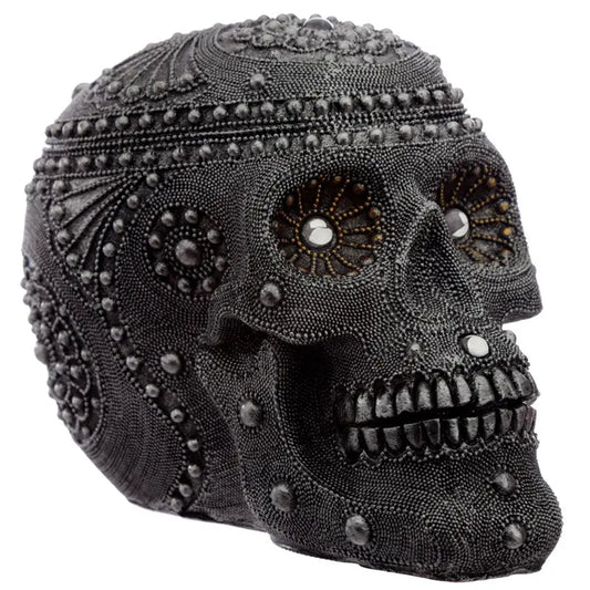 Fantasy Beaded Large Skull Ornament SK297 - Memoriex 