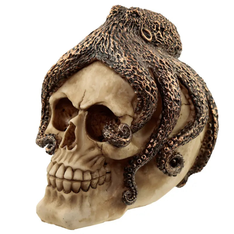 Fantasy Bronze Octopus Skull Ornament SK311-0