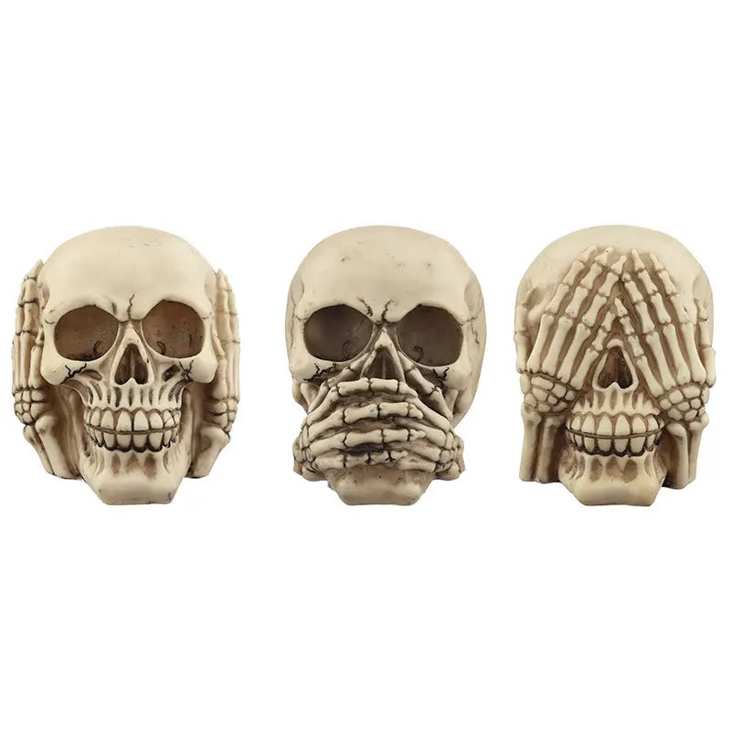 Fantasy Skull Set - See No Evil, Speak No Evil, Hear No Evil SK276-0