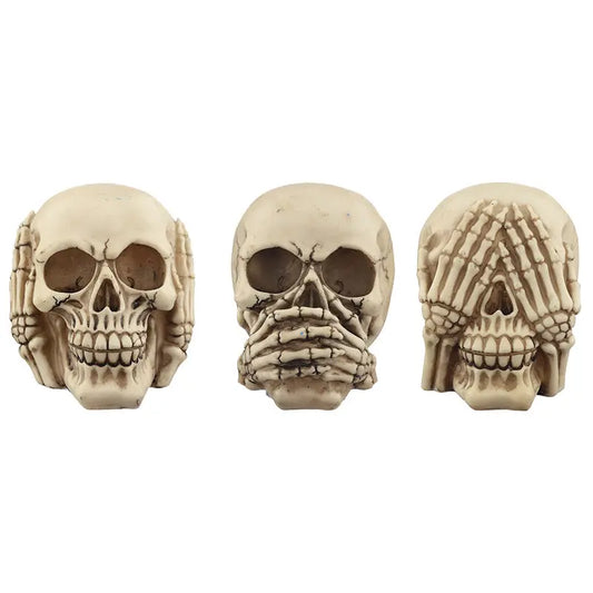 Fantasy Skull Set - See No Evil, Speak No Evil, Hear No Evil SK276-0