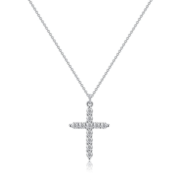 Fashion Jewelry Cross Full Diamond Crown Rotatable Necklace - Memoriex 