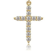 Fashion Jewelry Cross Full Diamond Crown Rotatable Necklace - Memoriex 