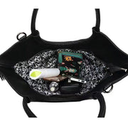 Fashion Punk Bags Women Skull Tote Bag Rivet Studded Trangle Bag Fringe Tote Bag Large-3