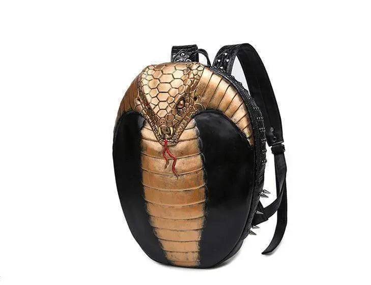 Fashion Punk Rivets Waterproof 3D Serpent Backpack Travelling Knapsack-1