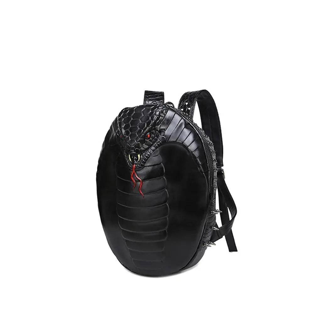 Fashion Punk Rivets Waterproof 3D Serpent Backpack Travelling Knapsack-4