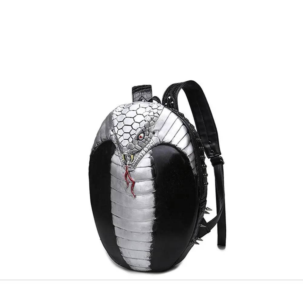 Fashion Punk Rivets Waterproof 3D Serpent Backpack Travelling Knapsack-3