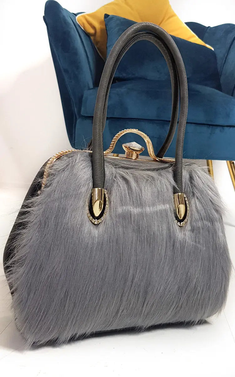 Faux Fur Handbag - Memoriex 