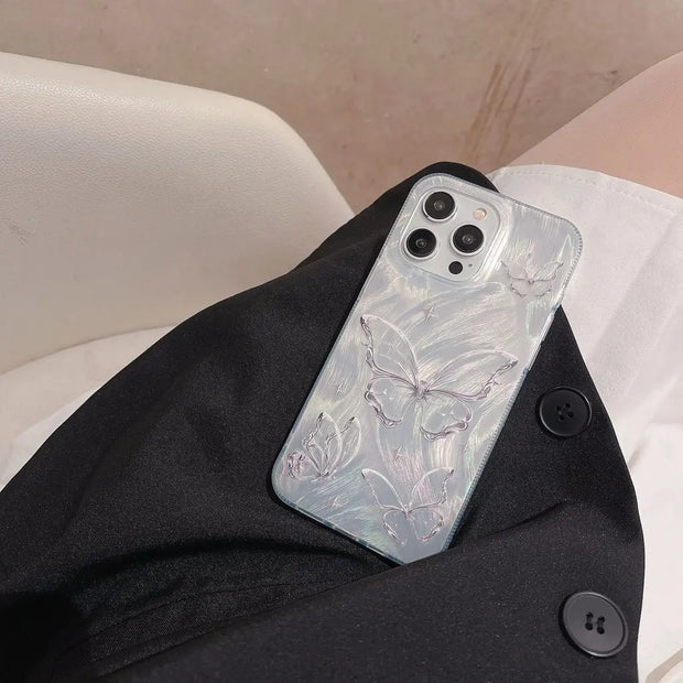 Feathered Butterfly Suitable for Apple 15 Promax Phone Case 11 New iPhone 14 Premium 13/12 Women - Memoriex 