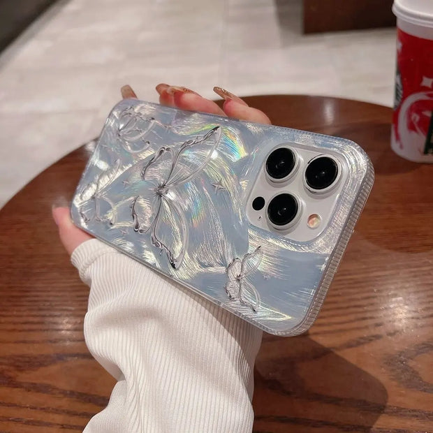 Feathered Butterfly Suitable for Apple 15 Promax Phone Case 11 New iPhone 14 Premium 13/12 Women - Memoriex 