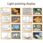 Festival Gift Table Lamp Light Painting Room Decoration Personalized Luminous Painting Photo Frame Light Painting - Memoriex 
