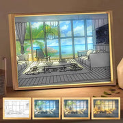 Festival Gift Table Lamp Light Painting Room Decoration Personalized Luminous Painting Photo Frame Light Painting - Memoriex 