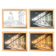 Festival Gift Table Lamp Light Painting Room Decoration Personalized Luminous Painting Photo Frame Light Painting - Memoriex 