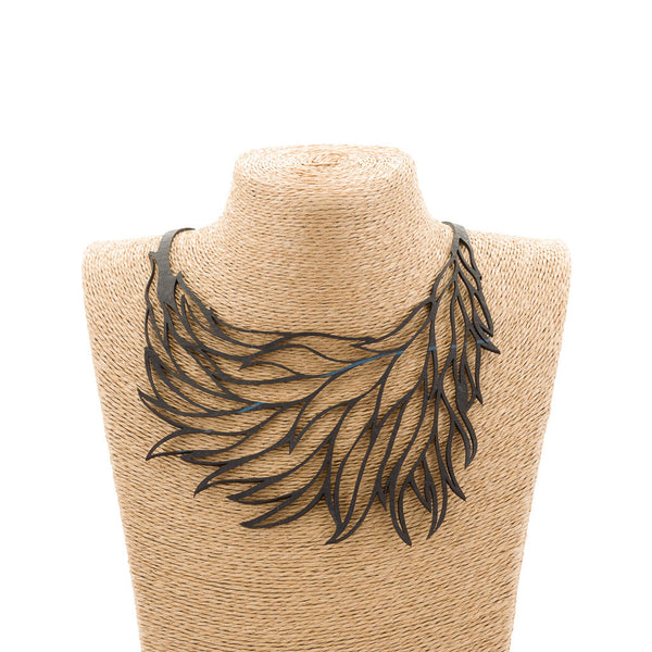Flame Handmade Upcycle Statement Necklace-0