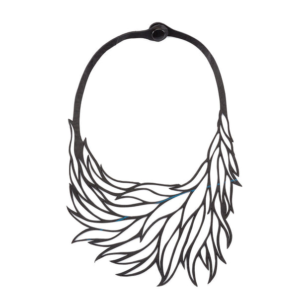 Flame Handmade Upcycle Statement Necklace-3