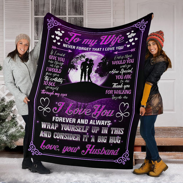 Flannel Blanket Valentine's Day Letter Printing - Memoriex 