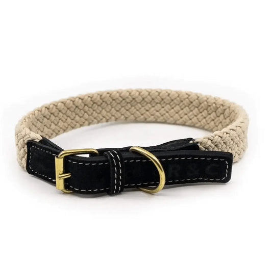 Flat Rope Dog Collar (Black) – by Ralph & Co - Memoriex