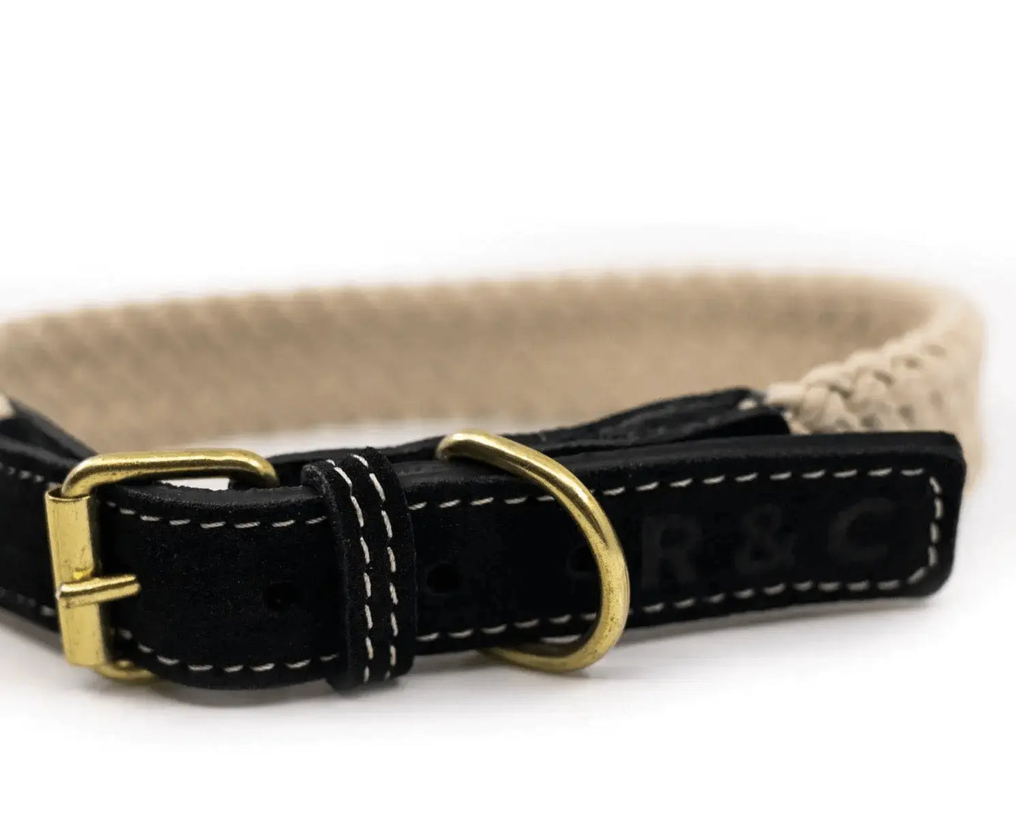 Flat Rope Dog Collar (Black) – by Ralph & Co - Memoriex