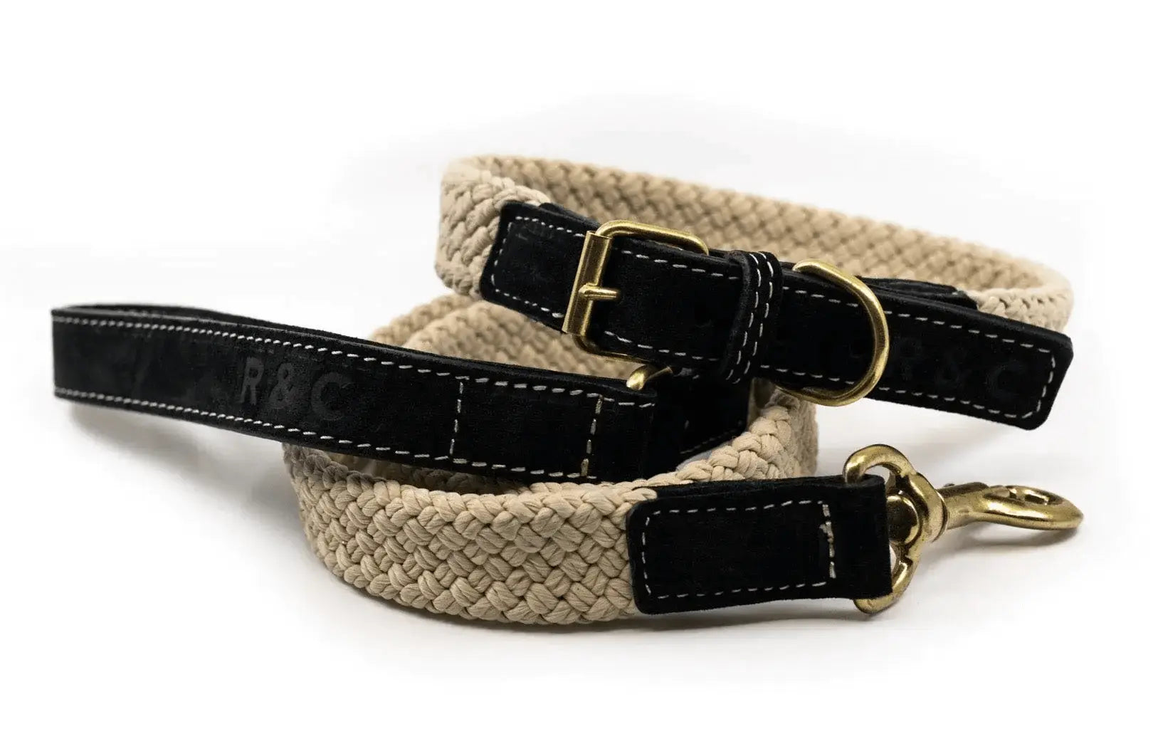 Flat Rope Dog Collar (Black) – by Ralph & Co - Memoriex