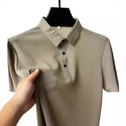 Flip collar T-shirt for men's short sleeved business casual T-shirt for men's Polo shirt - Memoriex 