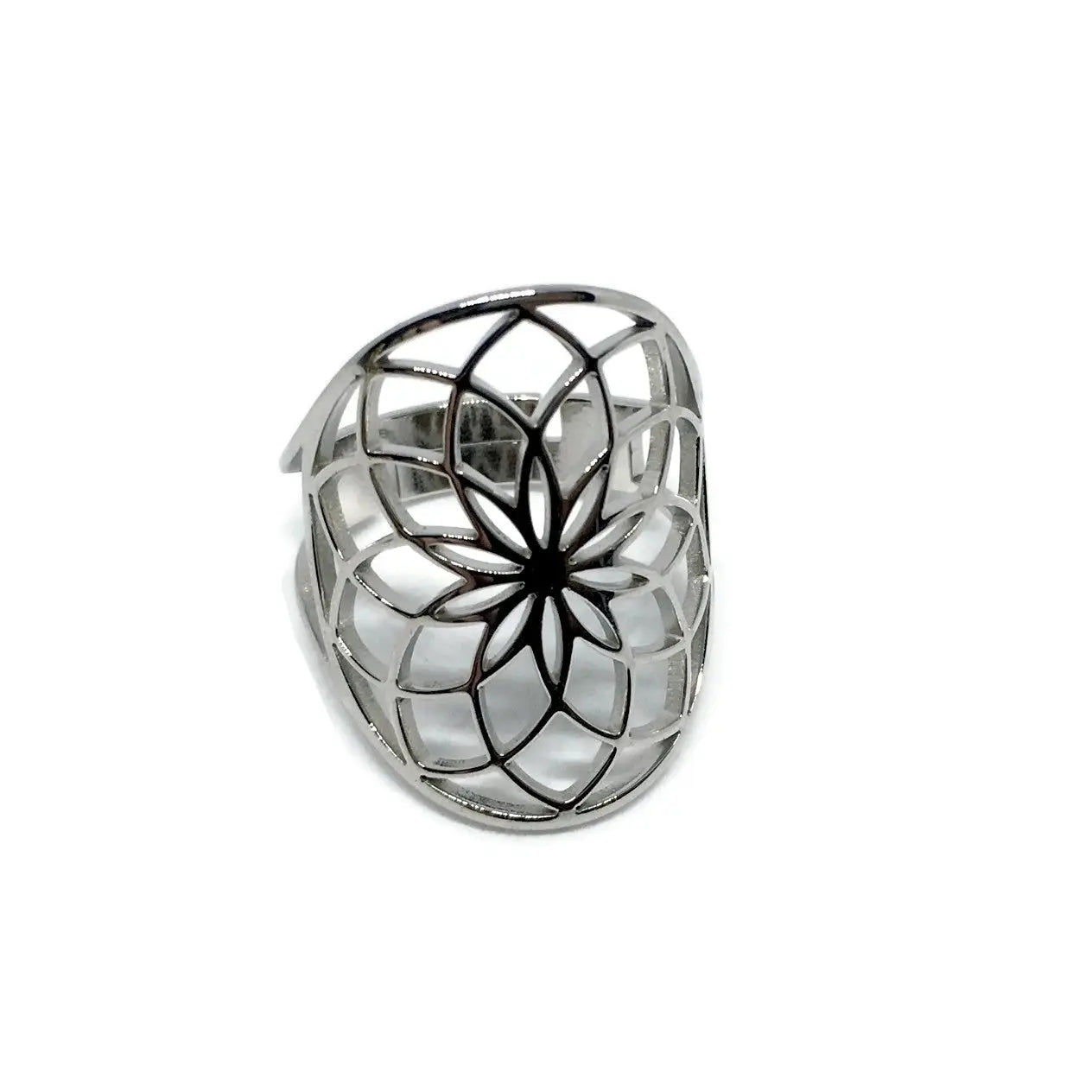 Flower Pattern Adjustable Ring - Memoriex 